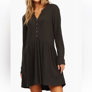 Billabong Always Lounging Long Sleeve Rib Dress